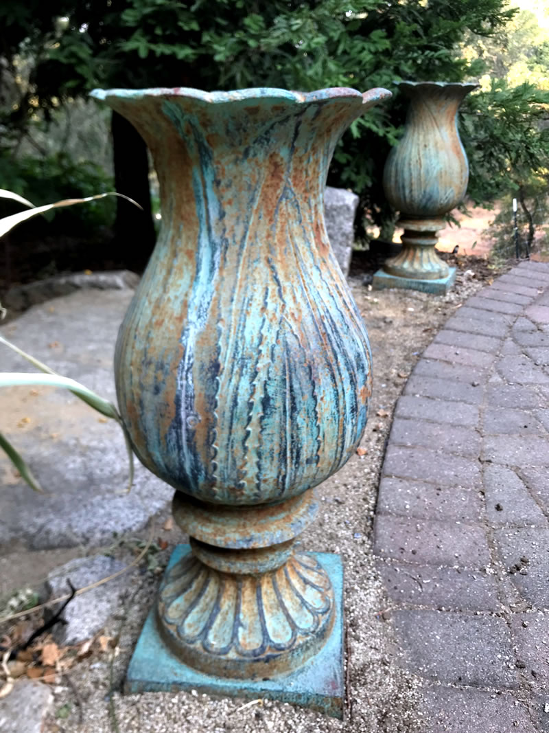 Cast iron urns