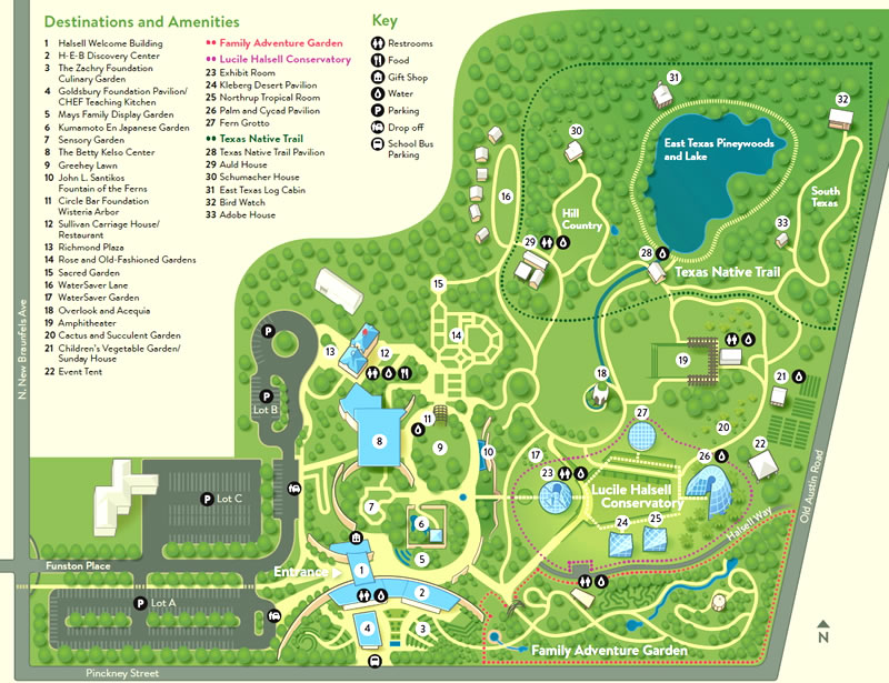 San Antonio Botanical Garden map